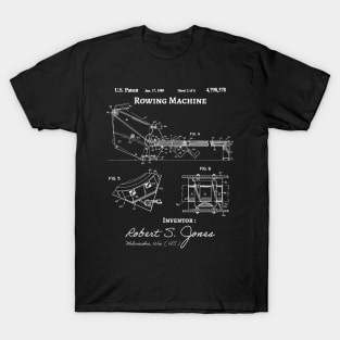 Erg rowing machine patent T-Shirt